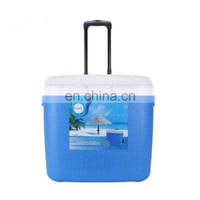outdoor camping hot sale beer portable modern plastic car hiking beer trolley cooler box portable camping cool box ice workmen