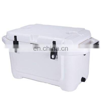 45QT hard cooler box plastic cooler Insulated ice chest for camping fishing