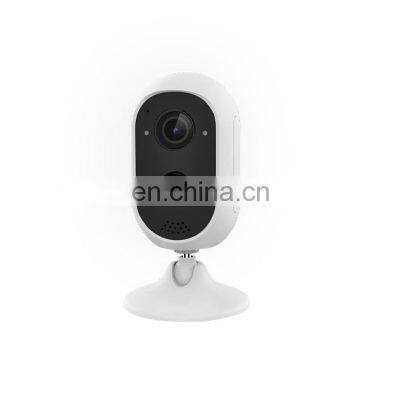 Factory direct H.265 infrared night vision two-way audio built-in microphone and speaker mini battery IP camera