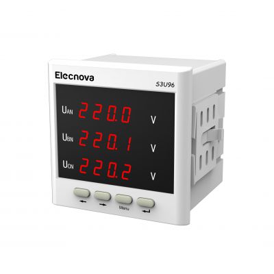 Elecnova S3U96 96*96mm 3 phase ac digital voltage meter LED