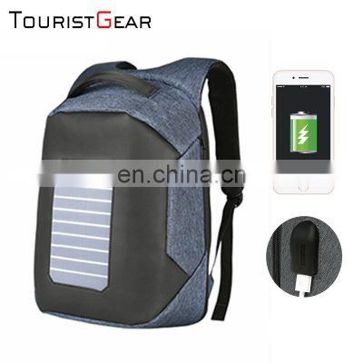 Anti-theft hot sale solar backpack from China 2020 new environmental protection material solar backpack daily life good price