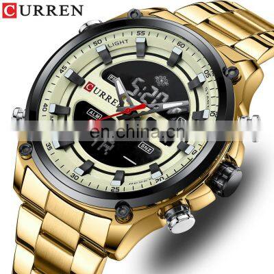 CURREN 8404 Top Luxury Brand Mens Watches Waterproof LED Quartz Digital Sport Fashion Men Wrist Watch