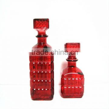 large glass bottle for wine red glass wine bottles square glass bottle with cork