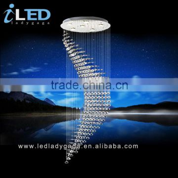 Most Fahion and Luxury spiral crystal chandelier