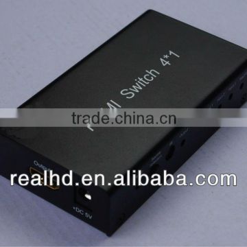 HDMI Composite Switch con salida de audio 4x1 3D-Support