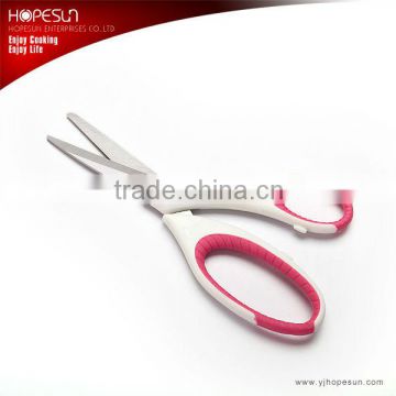 Soft handle doulbe color kitchen shears