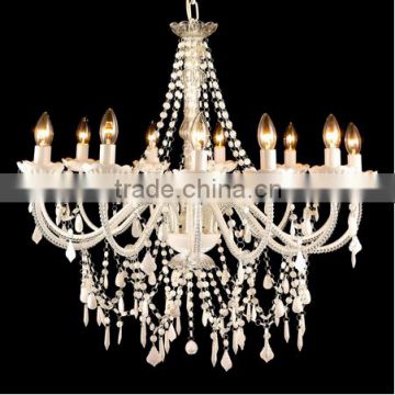 Glass Wedding candle chandelier lamp living room Alice