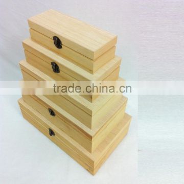 set of 5 bigger nested wooden decoration box wooden gift storage box pine