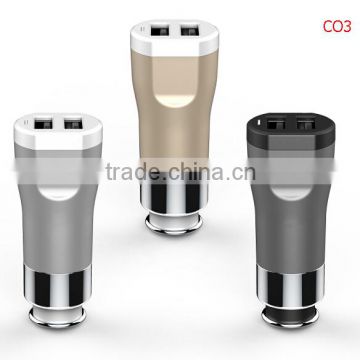 Newest aluminium casing Car Charger Best Accessories Factory in shenzhen