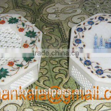 Inlay Marble Box, Marble Inlay Decorative Boxes, Marble Inlay Jewellery Boxes