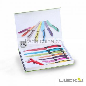 Guangdong manufacturer High Quality Stainless Steel color knife set