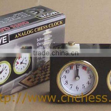 Quality analog chess clock with plastic case