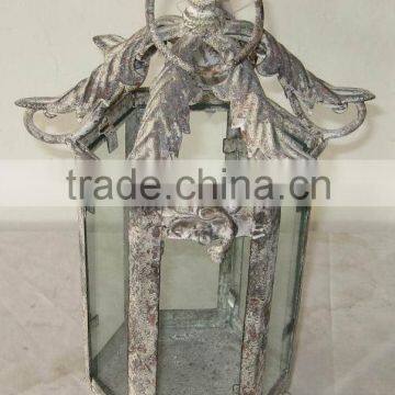 L18M1309MF- round metal candle lantern w/3 holders