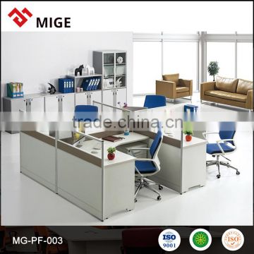 Customized Workstation in office partitions for 4 peason