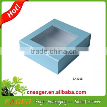 Paper box with lid types, with clear window custom paper gift box