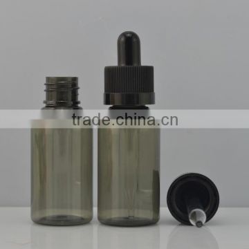 best price 30ml black PET dropper bottle with glass dropper for e liquid