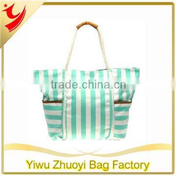 Oversized Tote Bags With Cute Green Stripes Beach Bags