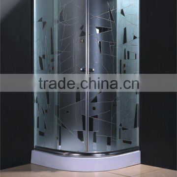 NEW!beautiful shower enclosure with geometry colorful painting glass(S131 geometry)