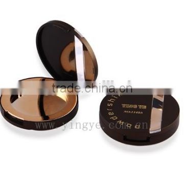 Glod brown elegant compact powder case in packaging boxes