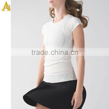 China Manufacturing Direct Sale Cheap Women Fabric T Shirt Gym Sports