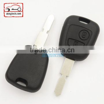Good Price peuguot key shell for 406 blank 2 button no logo Car Key peugeot romote key case