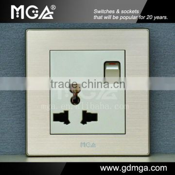 16A 2-way switched universal electric socket