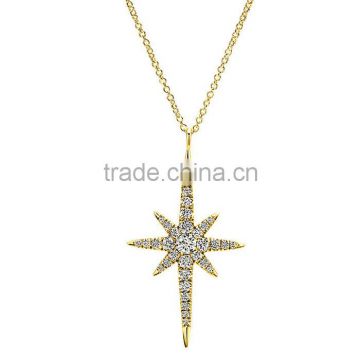 Fashion alloy necklace pendant alibaba express jewelry star necklace