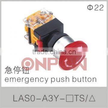 emergency push button LAS0-A3(emergency push button switch,emergency stop push button switch)