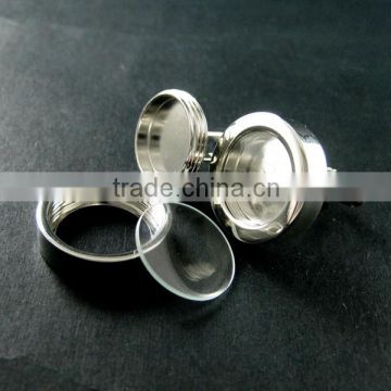 16mm setting silver round 3mm deep bezel tray charm floating DIY photo cufflinks,wedding cuff links blanks supplies 1500038