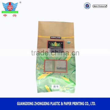 High quality and custom printing side gusset pouch snack food packaging bag