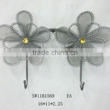 NEW style iron flower wall decoration with hook