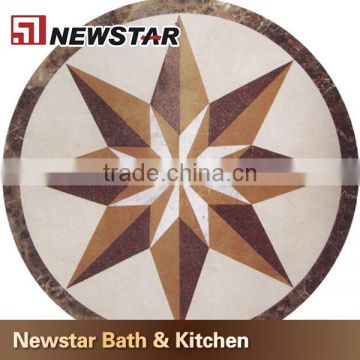 Customize style polished marble waterjet pattern
