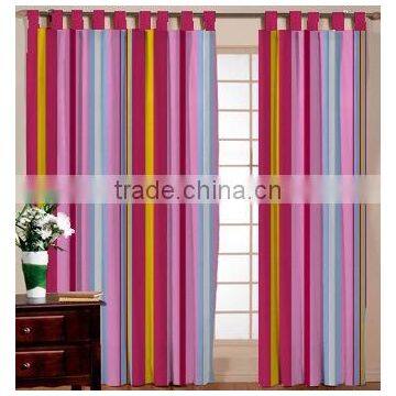 DIFFERENT STYLES OF STRIPED CURTAIN / CUSTOMIZED VARIOUS SIZE OF STRIPED CURTAIN