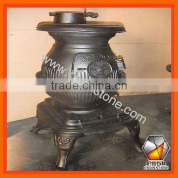 Outdoor cast iron wood burning cook stove