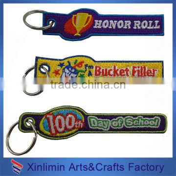 hot sale high quality exquisite embroidery keychain