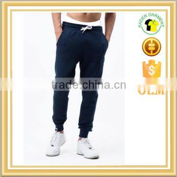 wholesale clothing china drawstring waistband side zip pockets ribbing cuff skinny joggers