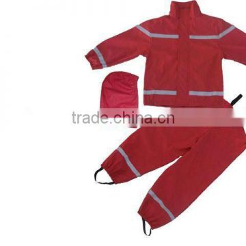 Red Children's Waterproof PU Rainwear