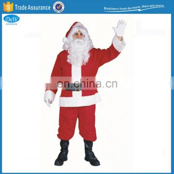 popular santa clause suit 5pcs set non woven material santa costume set
