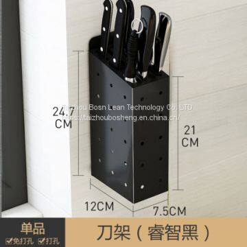 Space Saver Kitchen Wall Mount Bowl Knife Utensil Storage Holder Hanging Stainless Steel