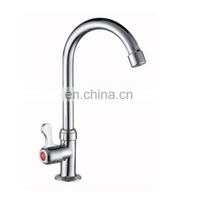 New Asia style Deck mounted dual handles Double spout kitchen faucet