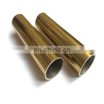 polish finish gold stainless steel color tube for decoration