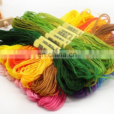 100 Colours Cheap price high quality 6 ply 8 meters embroidery kit set stock embroidery cross stitch thread