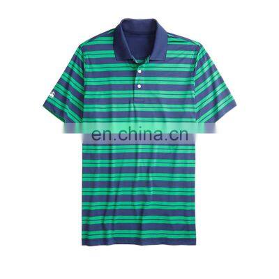 Sialwings Black Stripes Short Sleeve 100% Cotton Polo Shirt For Men
