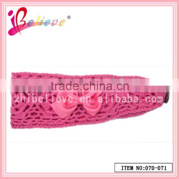 Chinese manufacturer beautiful bride headwear ribbon bow hair hoop for teenager (070-071)