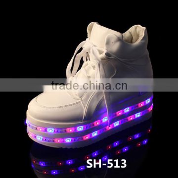 Alibaba top product nightclub simulation led shoes sports lace-up shoes for party new product for dancing