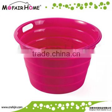 Kitchenware Round shape foldable silicone bucket