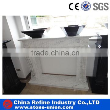 Cheap white marble fireplace insert