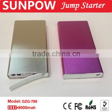 SUNPOW jump starter 12V 8,000mAh portable car battery charger jump starter super power bank