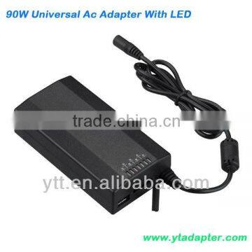 90W Universal Ac Laptop Adapter + LED display + 8 DC Tips