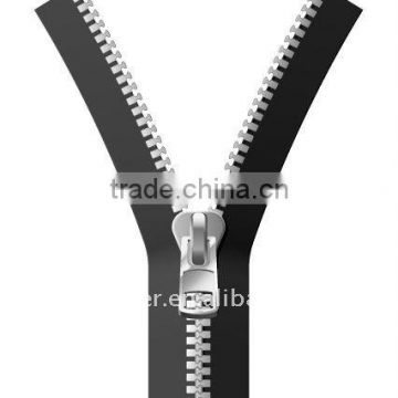 3# resin zipper open end with auto lock slider